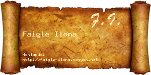 Faigle Ilona névjegykártya